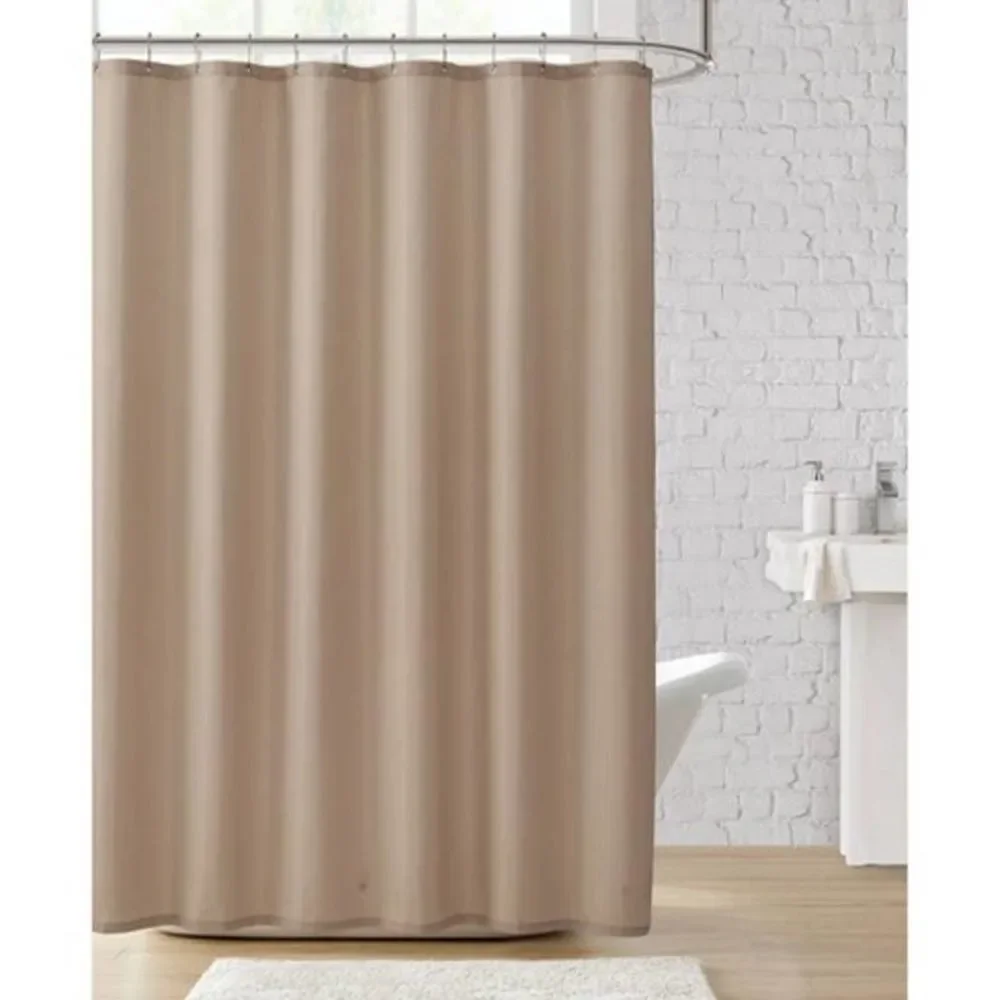 Clorox fabric bathroom  shower curtains tan 100% waterproof